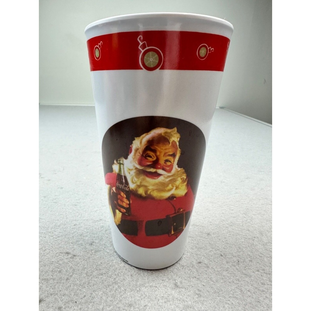Coca Cola Gibson‎ Santa Claus Christmas Plastic Cup Vintage